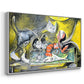 Still Life with Cat and Lobster, 1962 - Floater Framed Canvas Print