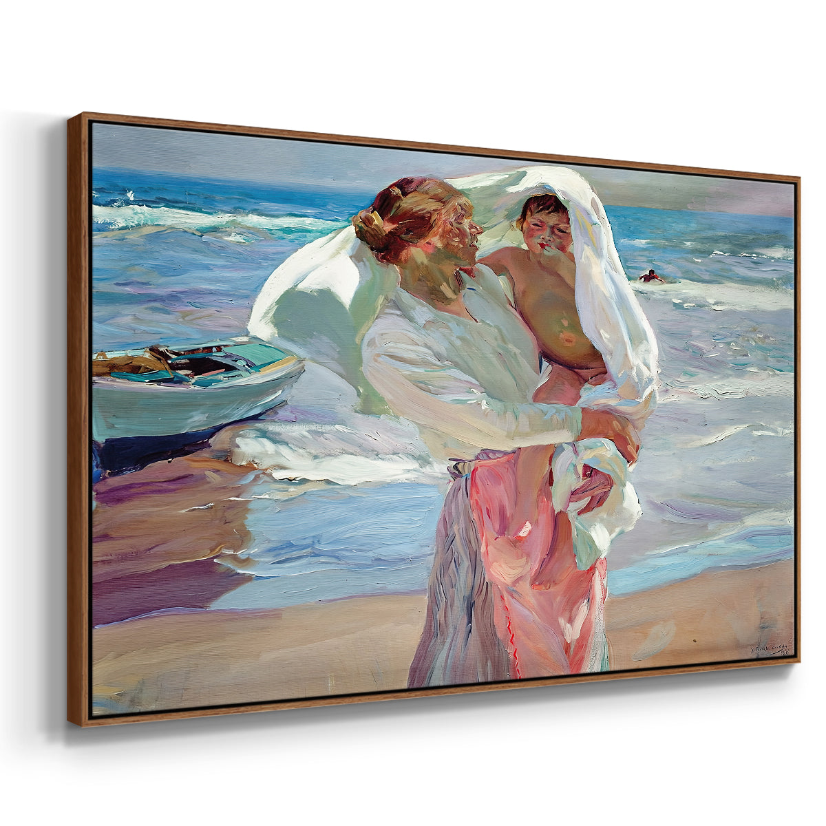 After Bathing, 1915 - Floater Framed Canvas Print