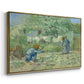 First Steps after Millet, 1890 - Floater Framed Canvas Print