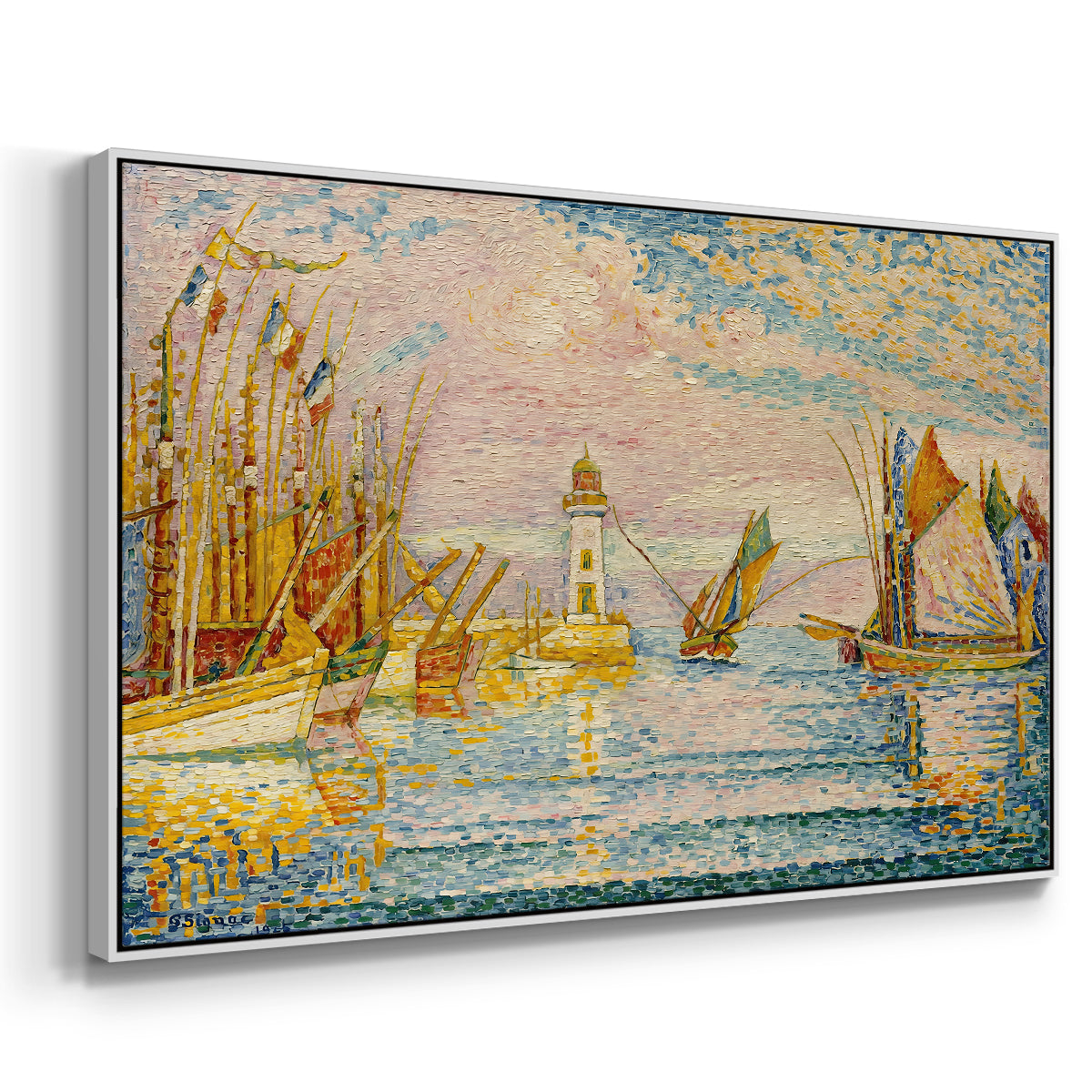 The Lighthouse at Groix, 1925 - Floater Framed Canvas Print