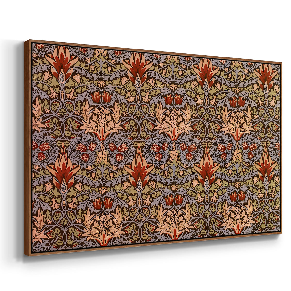 Snakeshead - Red/Cumin, c. 1876 - Floater Framed Canvas Print