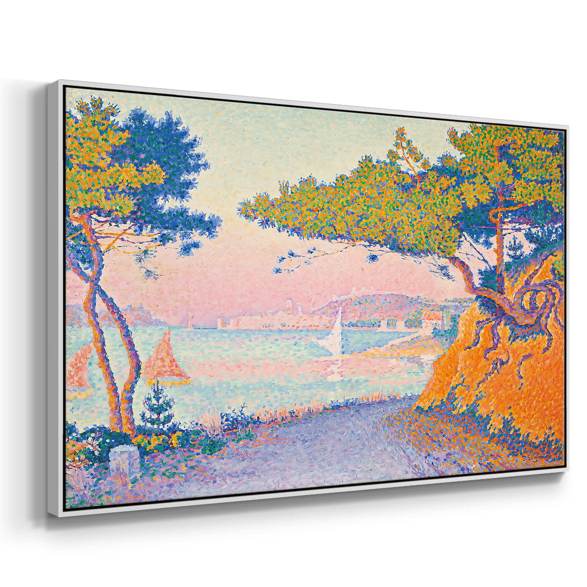 Golfe Juan, 1896 - Floater Framed Canvas Print