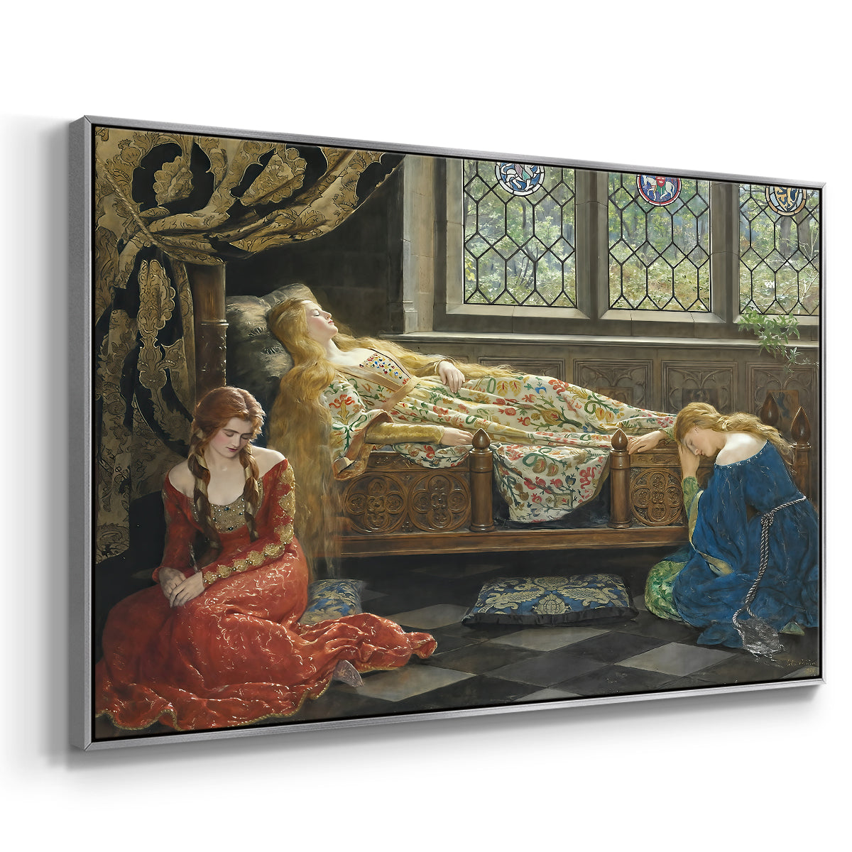 The Sleeping Beauty, 1921 - Floater Framed Canvas Print