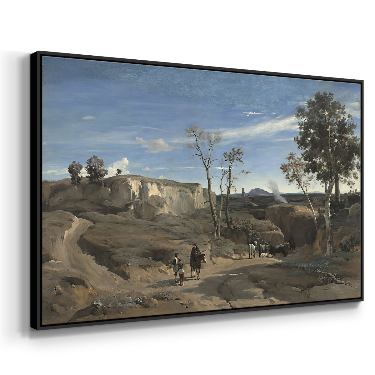 La Cervara, the Roman Campagna, c. 1830-1831 - Floater Framed Canvas Print