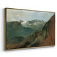 The Dachstein from the Plassen near Hallstatt, 1827 - Floater Framed Canvas Print