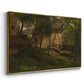 German Farm, 1859 - Floater Framed Canvas Print