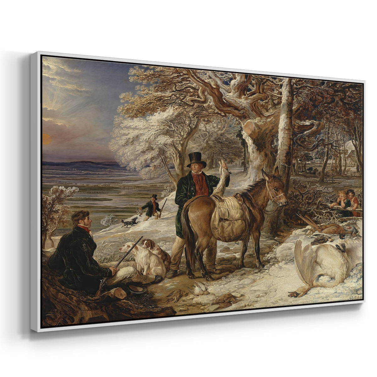 The Day's Sport, 1826 - Floater Framed Canvas Print