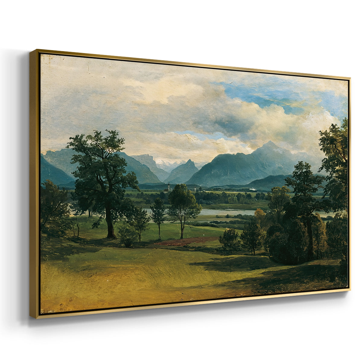 View of Liefering, 1830 - Floater Framed Canvas Print