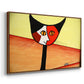 Picasso's Cat–El Gato - Floater Framed Canvas Print