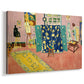 Canvas art print featuring a Fauvist artist studio with patterned walls, displayed at an angle