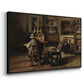 The Studio of Ferdinand De Braekeleer I, Father of the Painter, c. 1873-1885 - Floater Framed Canvas Print