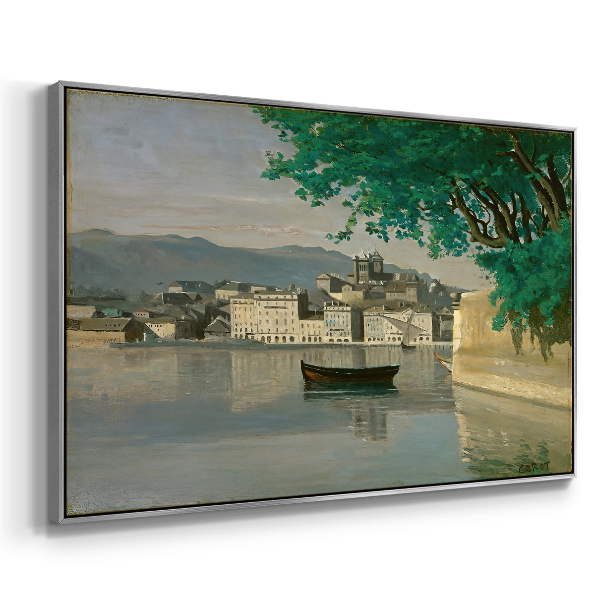 Geneva View of Part of the City, c. 1834-1835 - Floater Framed Canvas Print