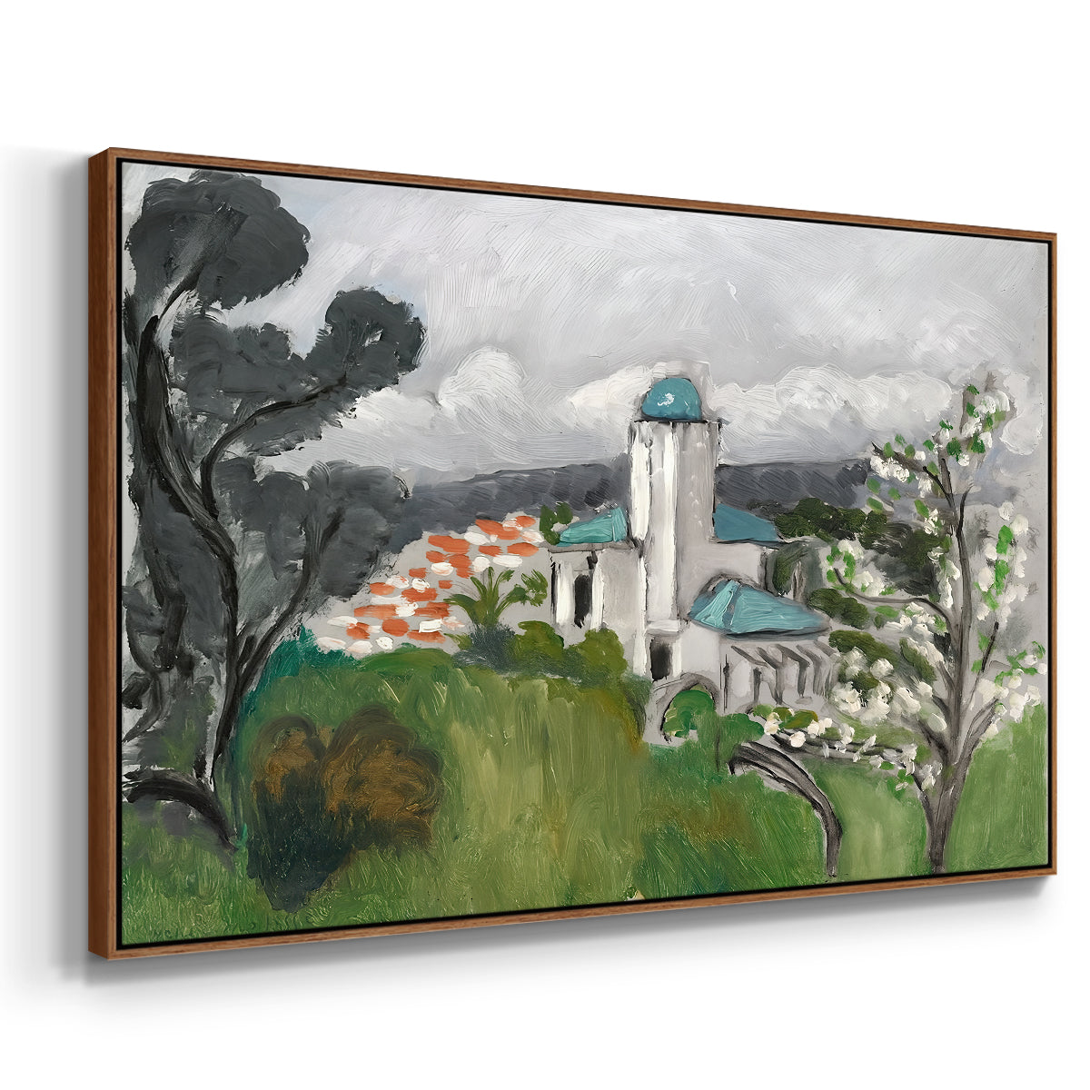 The Blue Villa (La Villa Bleue), c. 1918 - Floater Framed Canvas Print