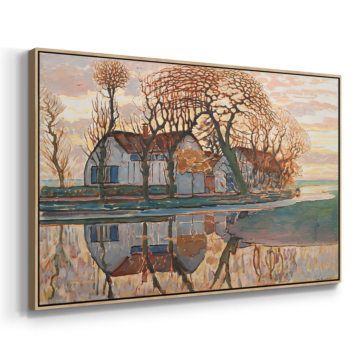 Farm near Duivendrecht, c. 1916 - Floater Framed Canvas Print
