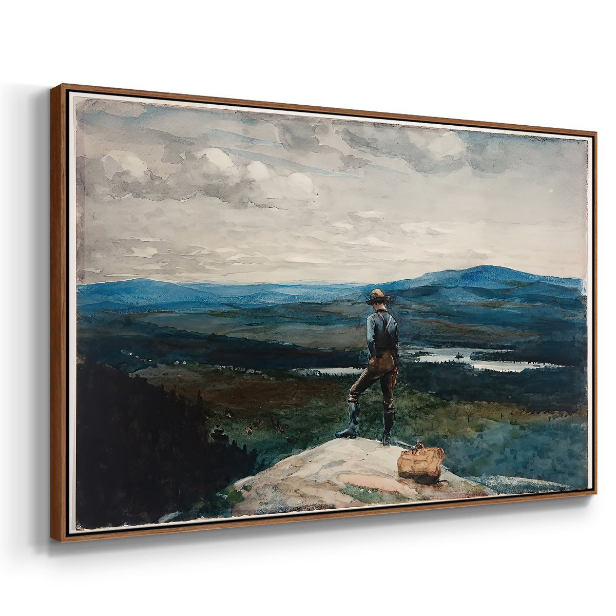 The Ranger, Adirondacks, 1882 - Floater Framed Canvas Print