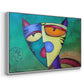 Celestial Cat - Floater Framed Canvas Print