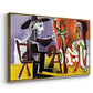 The Painter and His Model, 1963 - Floater Framed Canvas Print