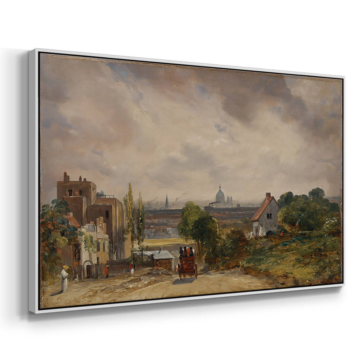 Sir Richard Steele's Cottage, Hampstead, c. 1832 - Floater Framed Canvas Print