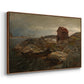 A Fisherman's Home, Lillesand, 1858 - Floater Framed Canvas Print