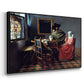 The Glass of Wine, c. 1660 - Floater Framed Canvas Print