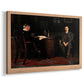 Canvas art print featuring a narrative scene depicting judgment, displayed at an angle