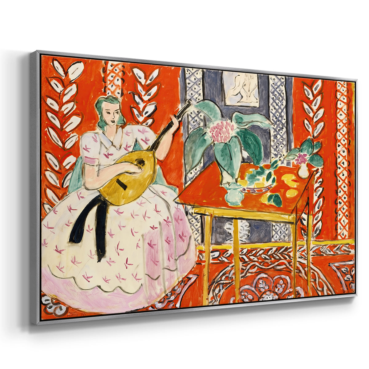 The Lute (Le luth), 1943 - Floater Framed Canvas Print