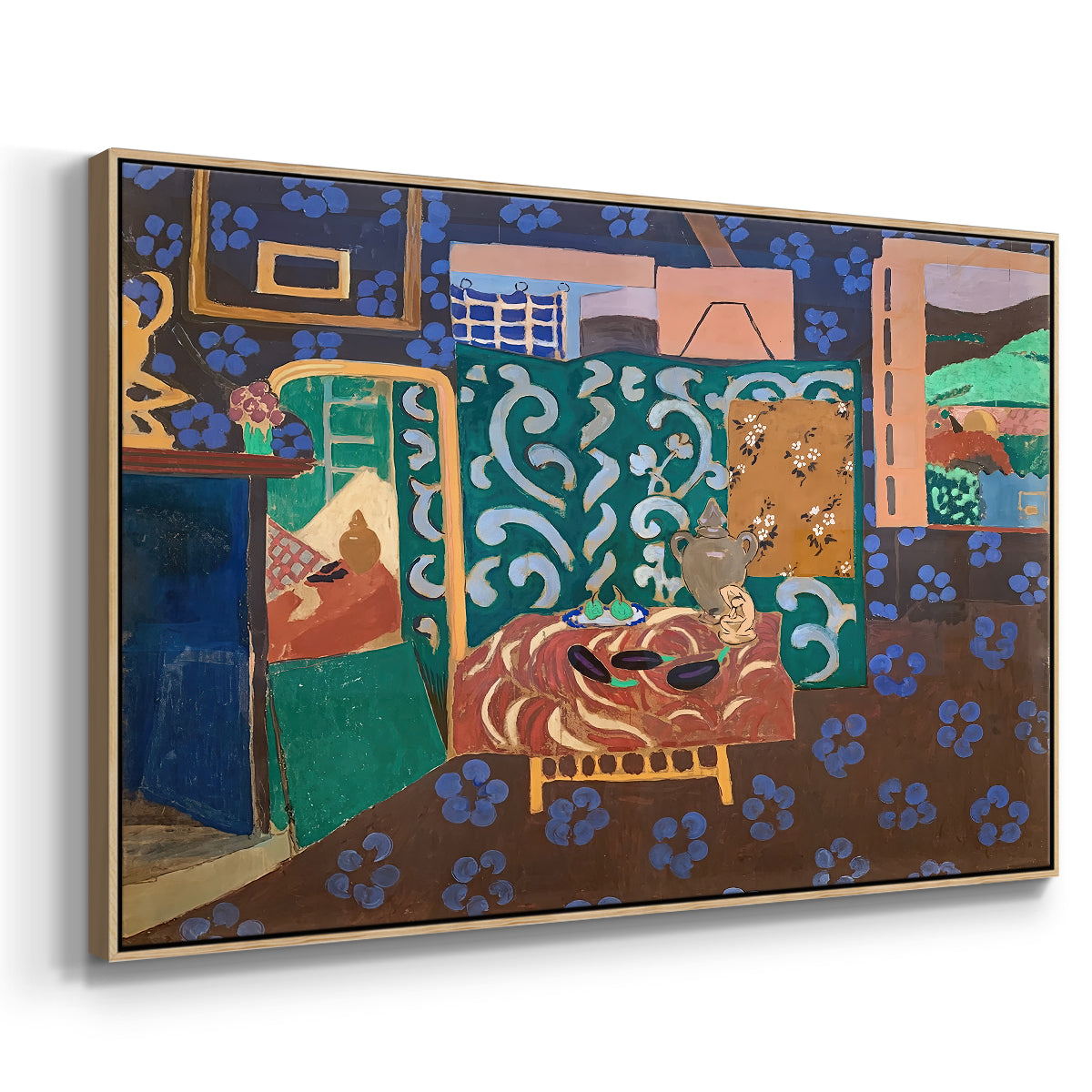 Interior with Aubergines, 1911 - Floater Framed Canvas Print