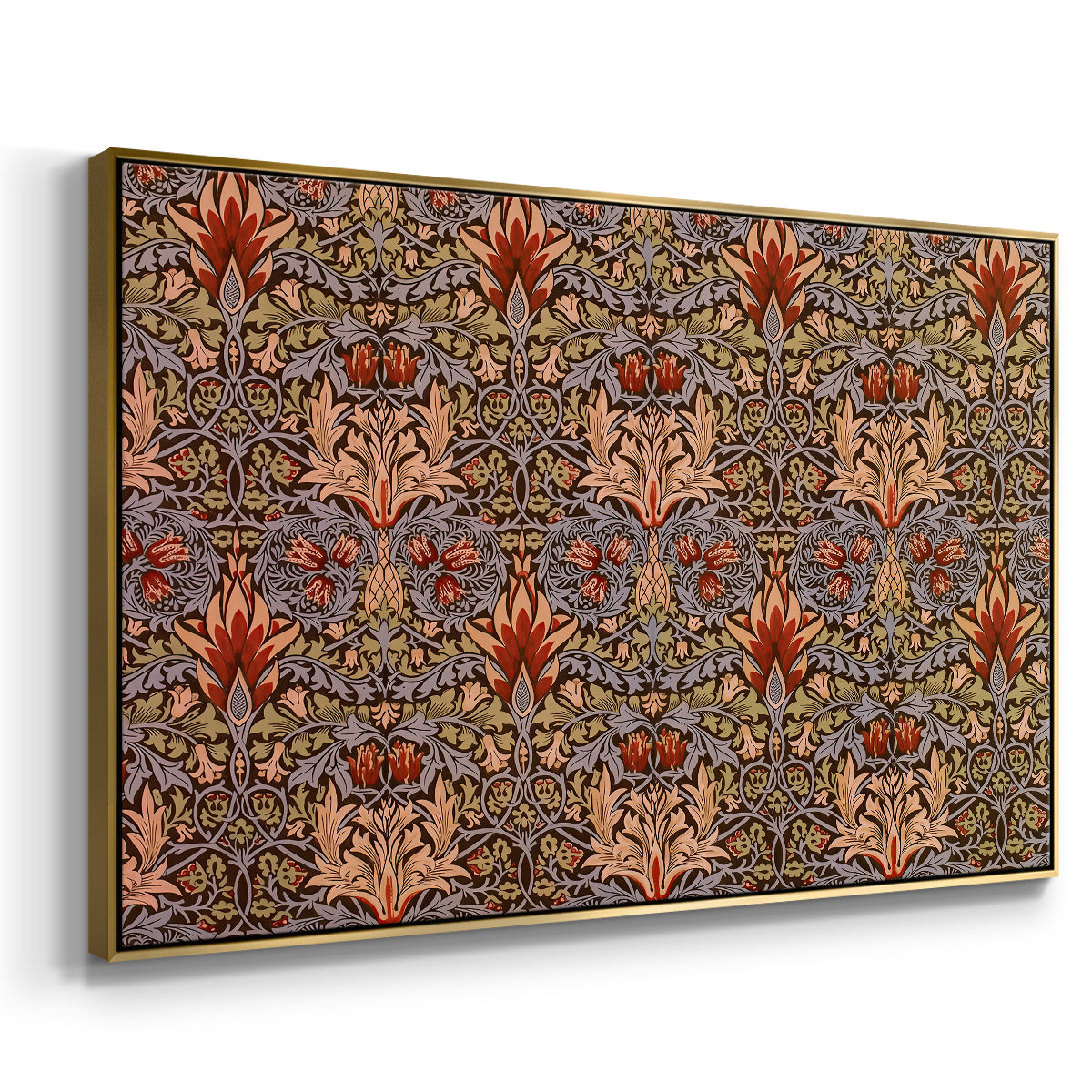 Snakeshead - Red/Cumin, c. 1876 - Floater Framed Canvas Print