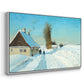 Shoveling Snow on a Beautiful Winter Day, c. 1898 - Floater Framed Canvas Print