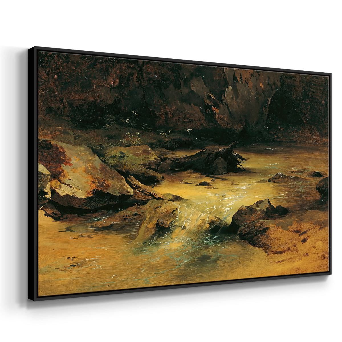 Wildbach (Wild Stream) - Floater Framed Canvas Print