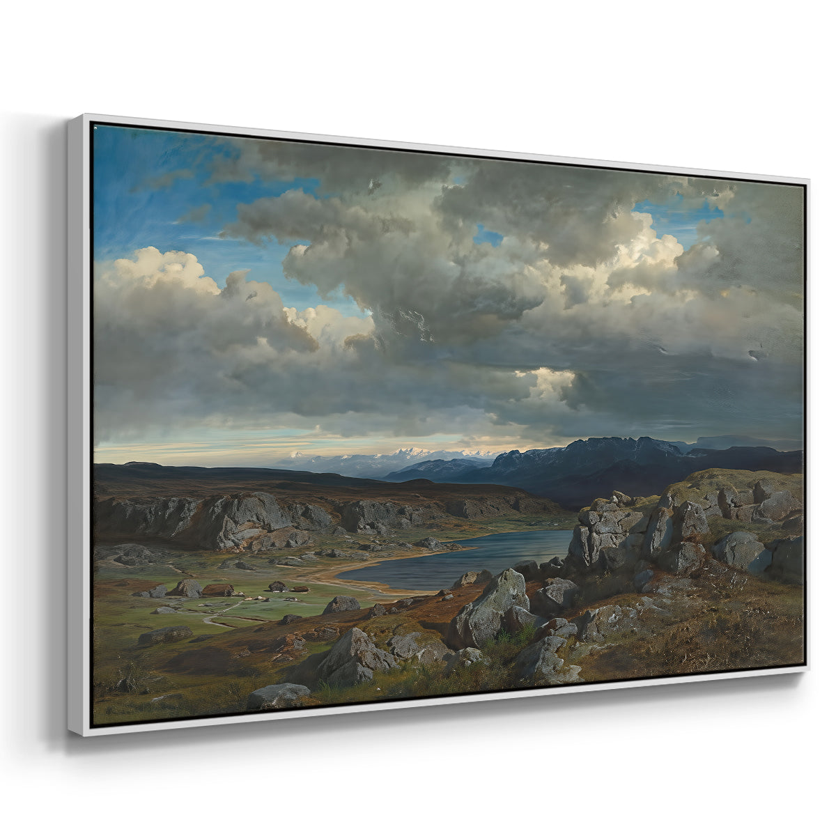 Norwegian Highlands, 1857 - Floater Framed Canvas Print