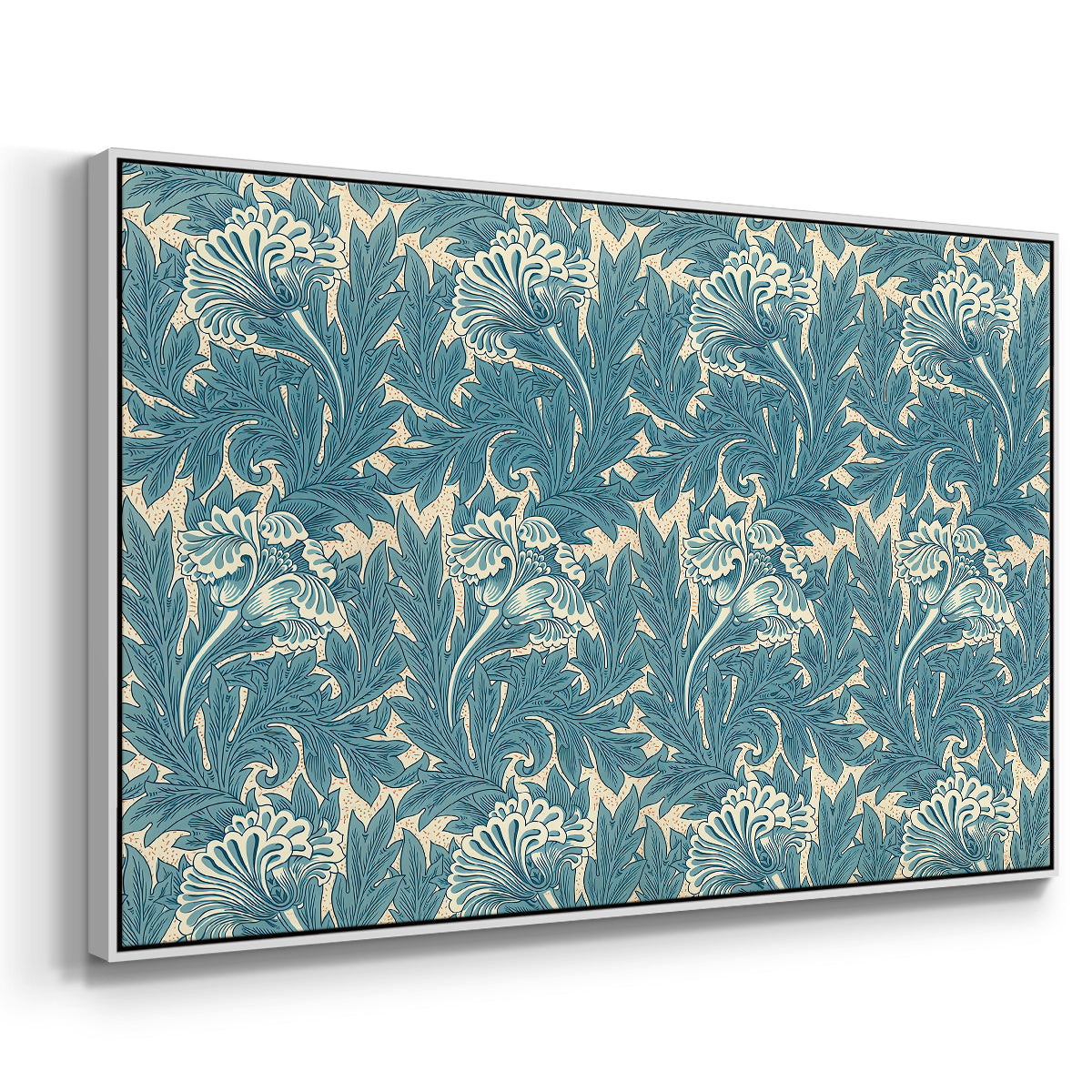 Tulip (Teal), 1875 - Floater Framed Canvas Print