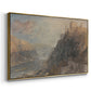Rheinfels Looking to Katz and Gourhausen, 1817 - Floater Framed Canvas Print