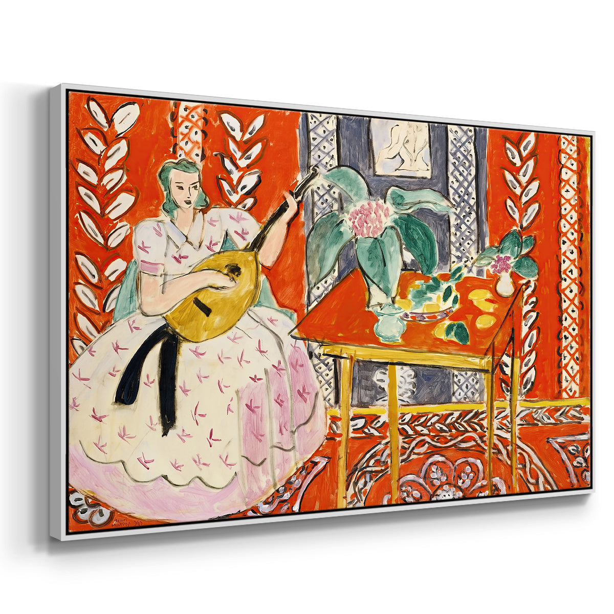 The Lute (Le luth), 1943 - Floater Framed Canvas Print