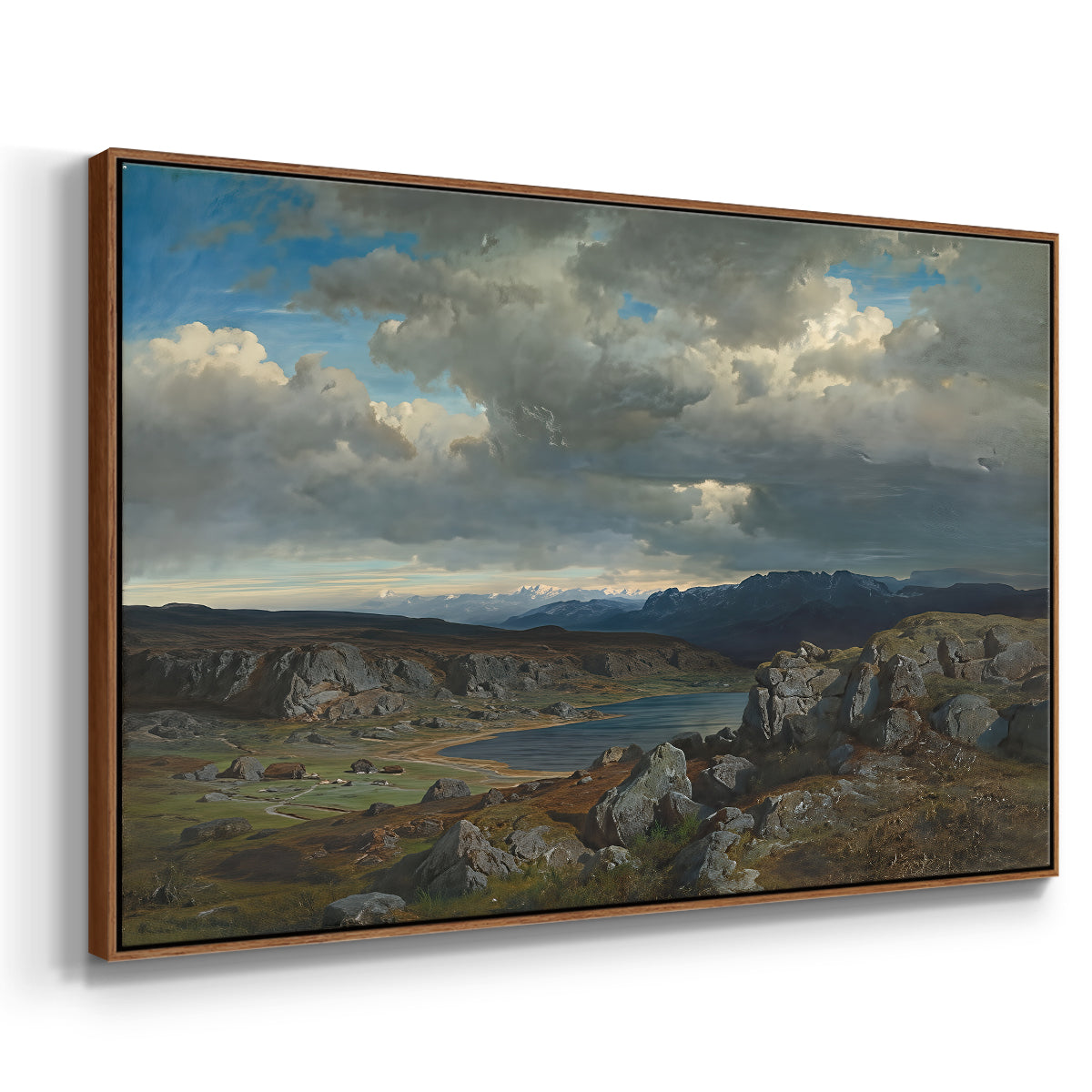 Norwegian Highlands, 1857 - Floater Framed Canvas Print