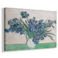 Canvas art print featuring an expressive floral scene with organic shapes and movement, displayed at an angle