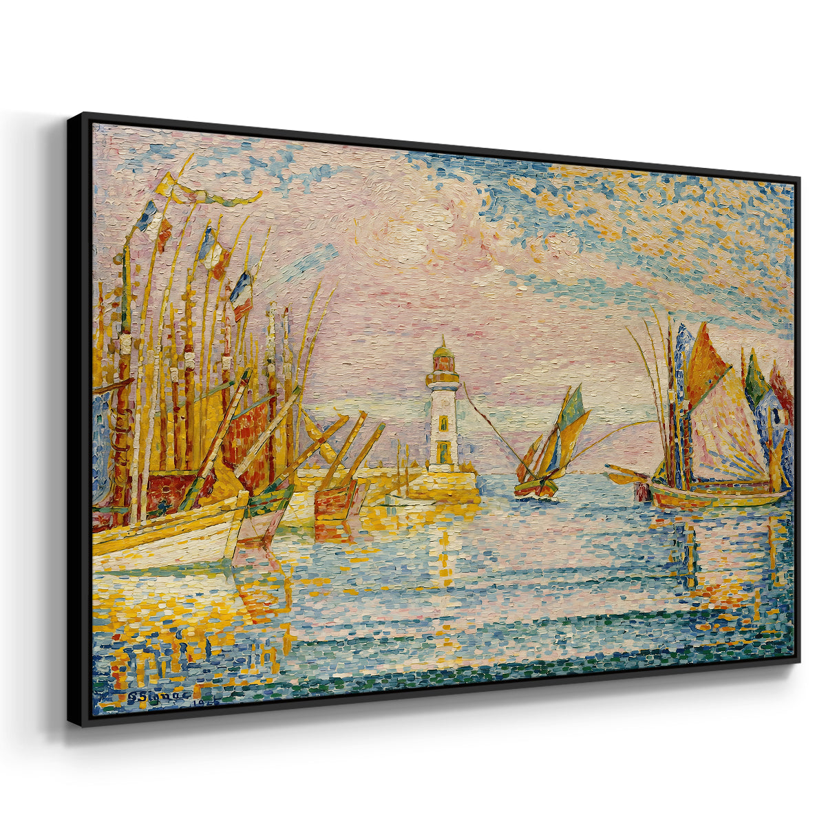 The Lighthouse at Groix, 1925 - Floater Framed Canvas Print