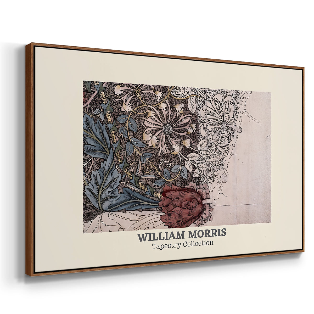 Honeysuckle (Tapestry Collection), 1874 - Floater Framed Canvas Print
