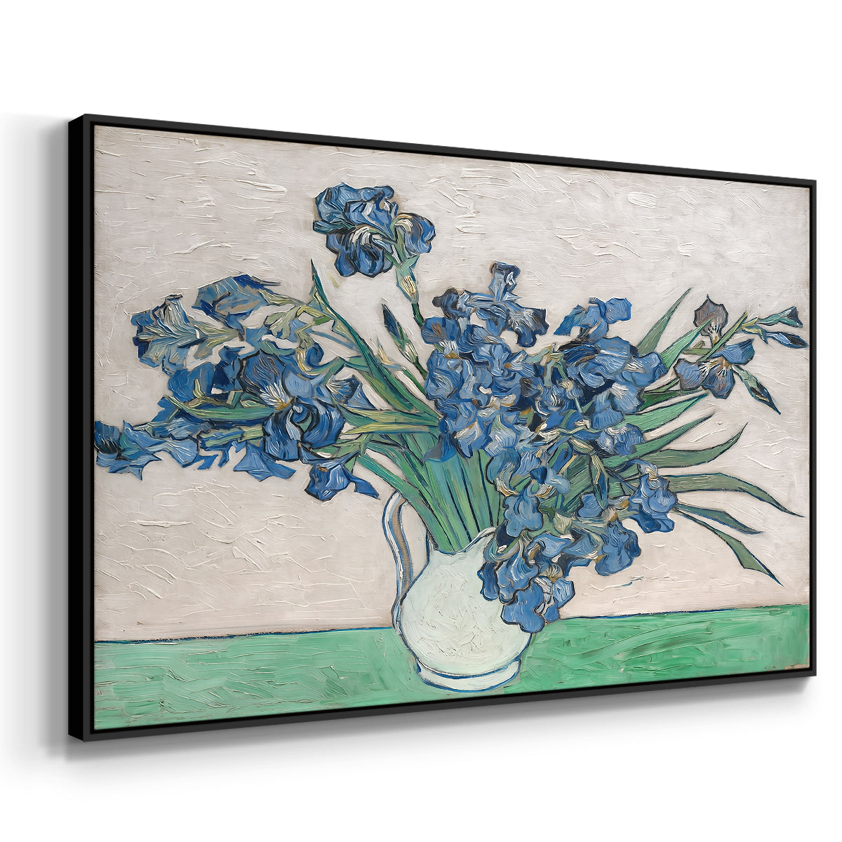 Irises, 1890 - Floater Framed Canvas Print