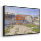 Gasometers at Clichy, 1886 - Floater Framed Canvas Print