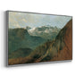 The Dachstein from the Plassen near Hallstatt, 1827 - Floater Framed Canvas Print