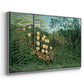 Fight Between a Tiger and a Buffalo, 1908 - Floater Framed Canvas Print