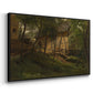 German Farm, 1859 - Floater Framed Canvas Print