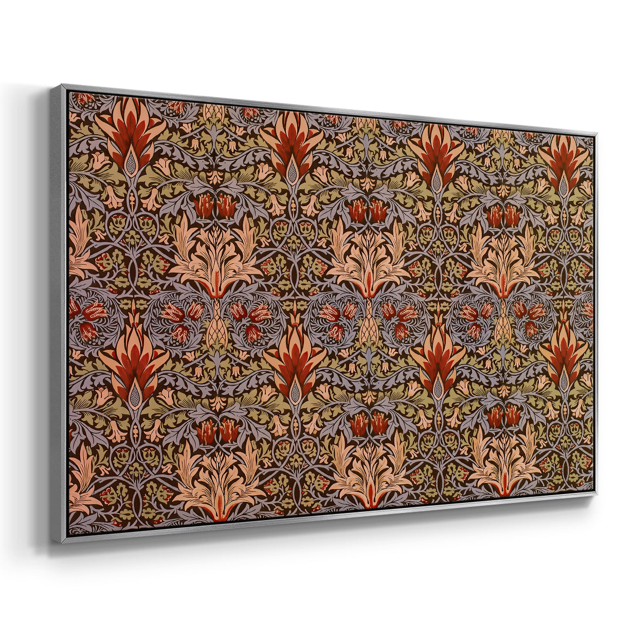 Snakeshead - Red/Cumin, c. 1876 - Floater Framed Canvas Print