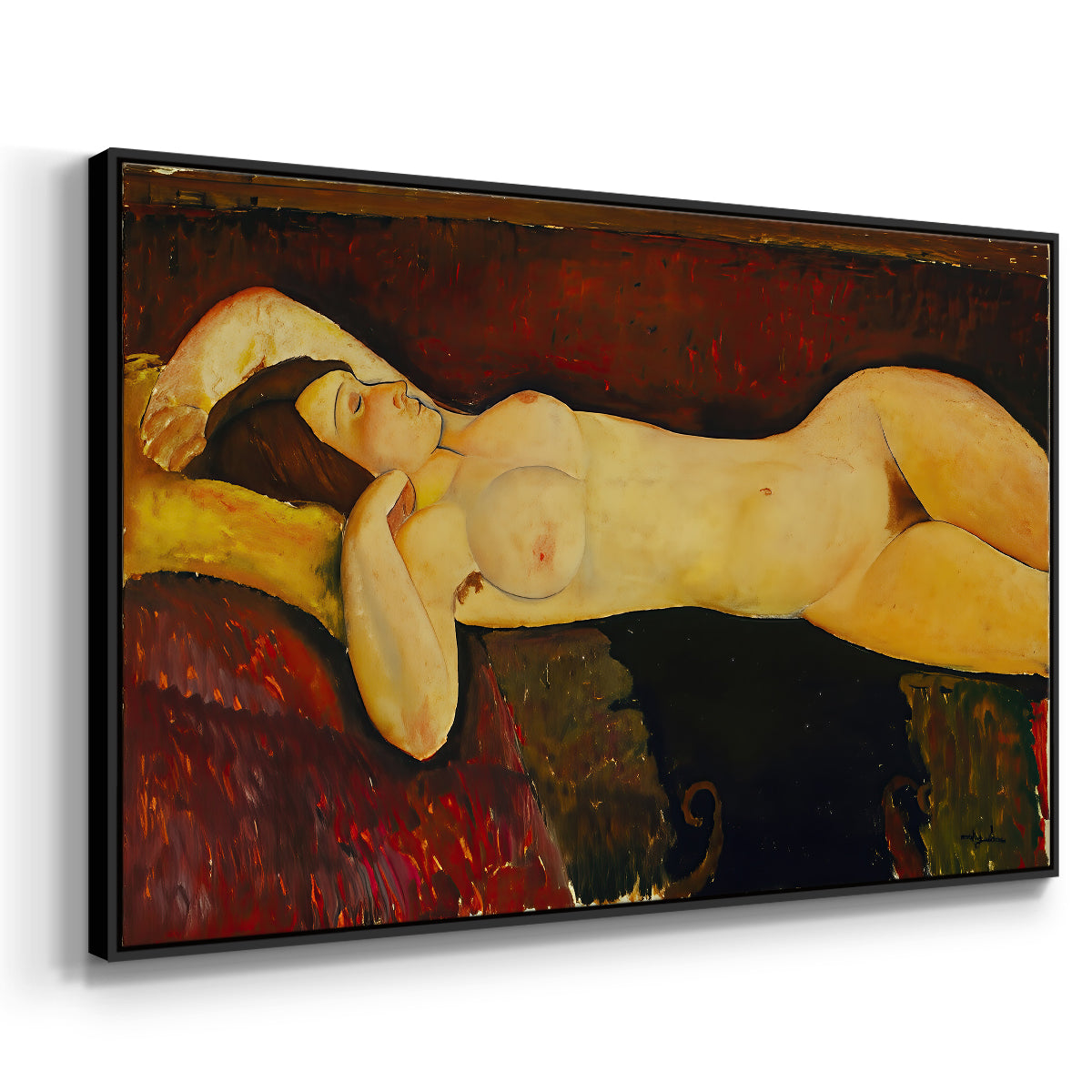 Reclining Nude (Nu couché), 1919 - Floater Framed Canvas Print