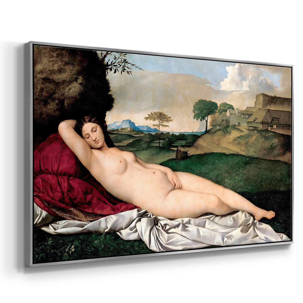 Sleeping Venus, c. 1510 - Floater Framed Canvas Print