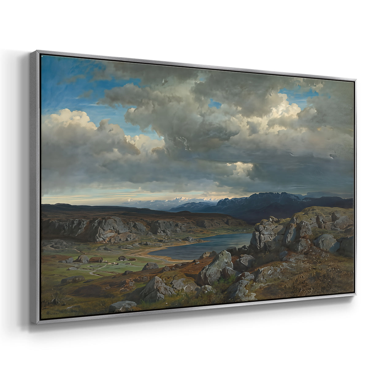 Norwegian Highlands, 1857 - Floater Framed Canvas Print