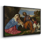 The Holy Family with a Shepherd, c. 1510 - Floater Framed Canvas Print