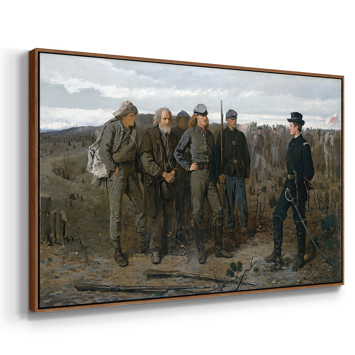 Prisoners from the Front, 1866 - Floater Framed Canvas Print