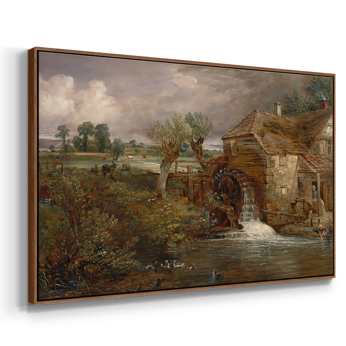 Parham Mill, Gillingham, 1826 - Floater Framed Canvas Print